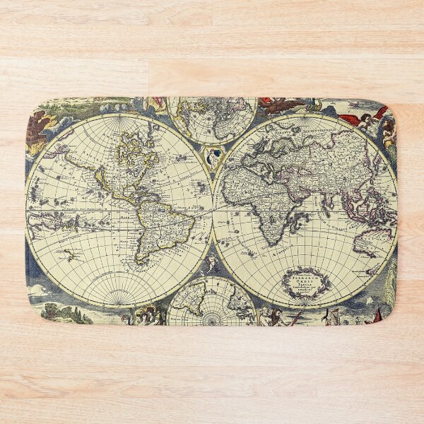 Item preview, Antique World Map  by Justus Danckerts. Digital Editing designed and sold by ramazis.