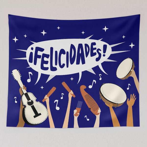 Item preview, Puerto Rico Felicidades Christmas Musical Tradition Party Instruments Night designed and sold by byDarling.