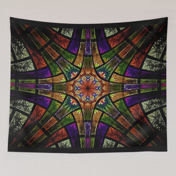 Item preview, Stained glass window, Church window, fractal pattern,  designed and sold by Nostrathomas66.