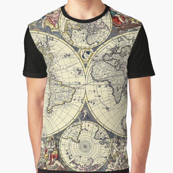 Item preview, Antique World Map  by Justus Danckerts. Digital Editing designed and sold by ramazis.