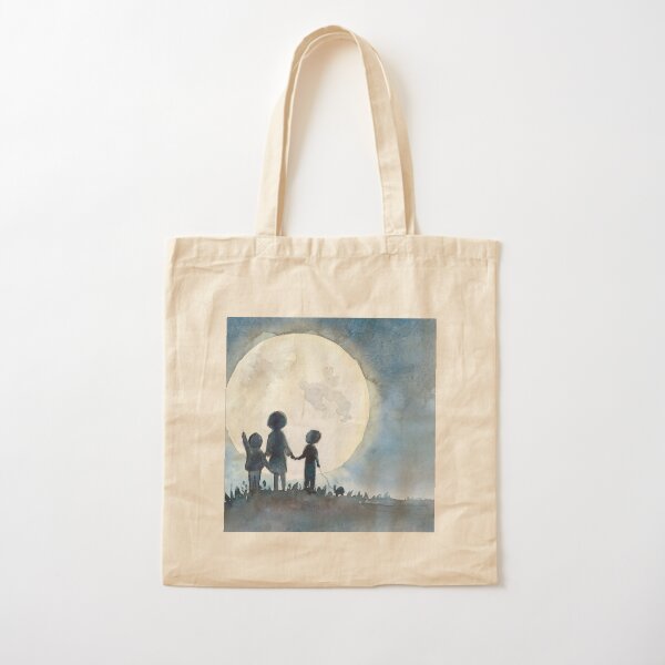 Item preview, Children silhouette with the moon designed and sold by siskikalla.