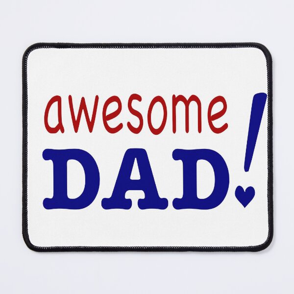 Item preview, awesome DAD! red and blue designed and sold by MaybeCoolLLC.