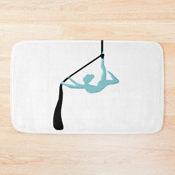 Item preview, aerial silk upside down pose blue and black designed and sold by -Lily-Anne-.