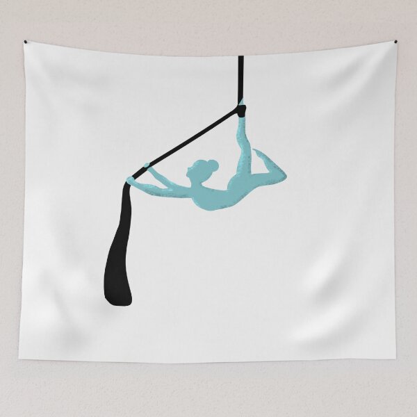 Item preview, aerial silk upside down pose blue and black designed and sold by -Lily-Anne-.