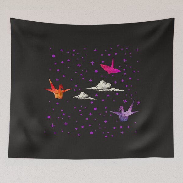 Item preview, Kawaii Origami Paper Crane Sky Art designed and sold by MrEddie10.