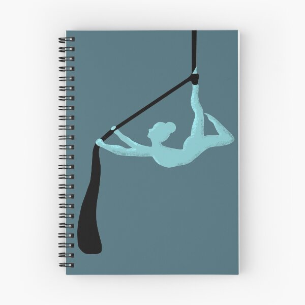 Item preview, aerial silk upside down pose blue and black designed and sold by -Lily-Anne-.