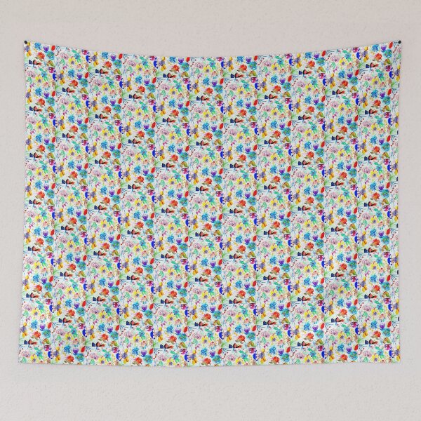 Item preview, Colorful abstract floral watercolor designed and sold by Marbelayart.