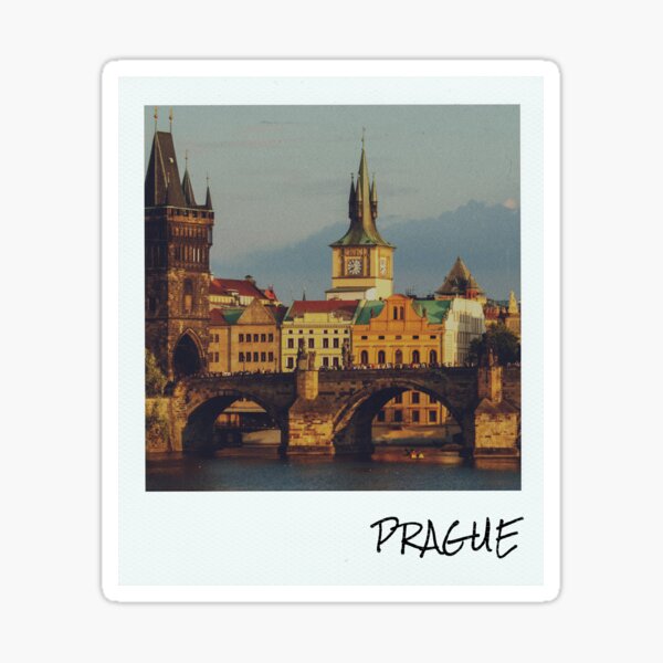 Aperçu de l'œuvre Souvenir de film vintage à cadre blanc de Prague créée et vendue par Cities On Film.