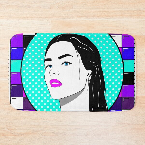 Item preview, "Retro Girl On Blocks" vector art designed and sold by Retroperks.