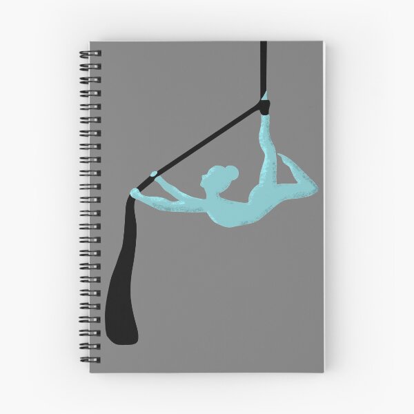Item preview, aerial silk upside down pose blue and black designed and sold by -Lily-Anne-.