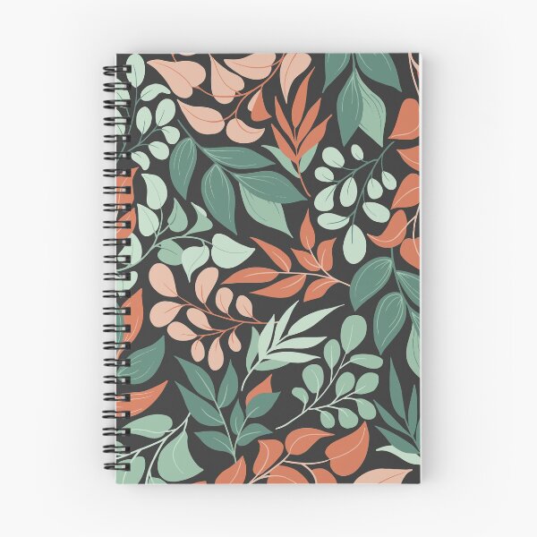 Item preview, Pink and Green Colorful Botanical Leaves with Dark Background  designed and sold by savariamarie.