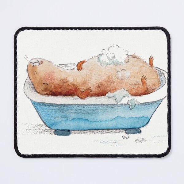 Item preview, Guinea pig enjoying a bath soak designed and sold by siskikalla.