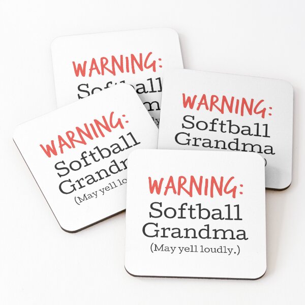 Item preview, Warning!  Softball Grandma (May yell loudly.) designed and sold by hardscuffle.