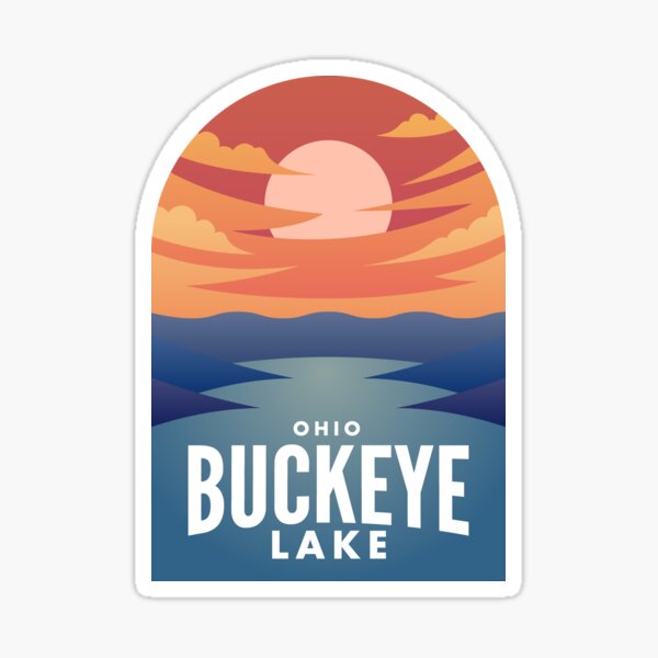 Item preview, Buckeye Lake OH Retro Sunset designed and sold by HalpinDesign.