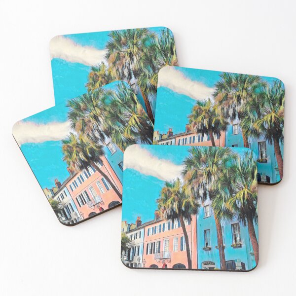Item preview, Rainbow Row, Charleston designed and sold by Sofia-Draws.