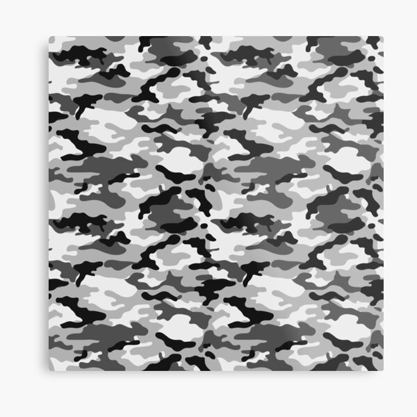 White camo Metal Print for Sale by Brian Kroijer