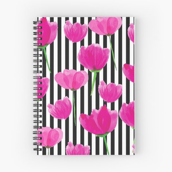 Item preview, Pink Flowers With Balck Stripes designed and sold by MacheSmith.