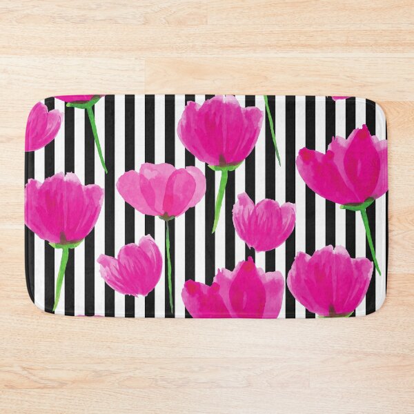 Item preview, Pink Flowers With Balck Stripes designed and sold by MacheSmith.