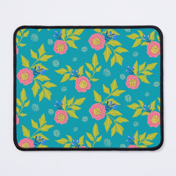 Item preview, Bubblegum Camellias on Teal designed and sold by Jacqueline Hurd.