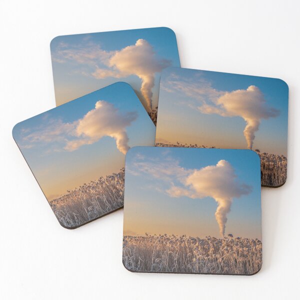 Item preview, A tall column of steam in a Winter landscape - designed and sold by FelCastro.