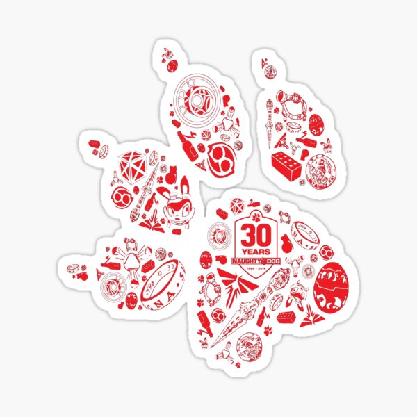 Naughty Dog - 30th Paw Sticker