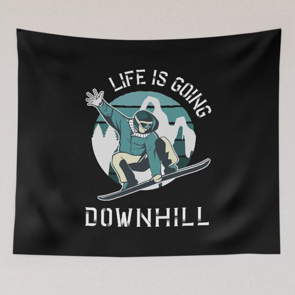 Item preview, Snowboarding Winter Sports / Snowboarder Downhill Slopes design designed and sold by CreatedByHeidi.