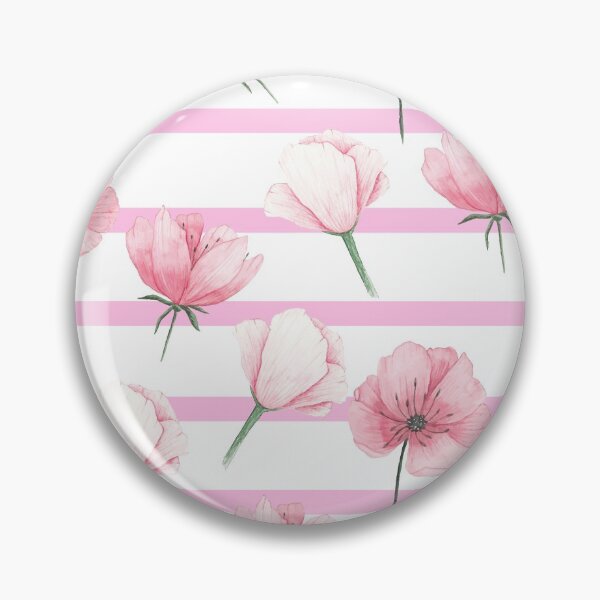 Item preview, Pink Flowers With Stripes designed and sold by MacheSmith.
