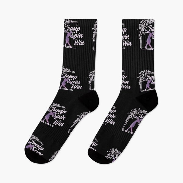 Item preview, Ice Skating Jump Spin Win Quote / Figure Skater Ice Skates design designed and sold by CreatedByHeidi.