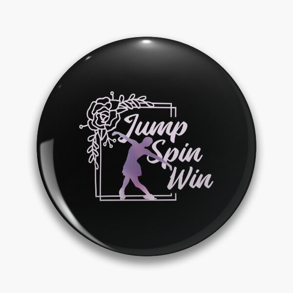 Item preview, Ice Skating Jump Spin Win Quote / Figure Skater Ice Skates design designed and sold by CreatedByHeidi.