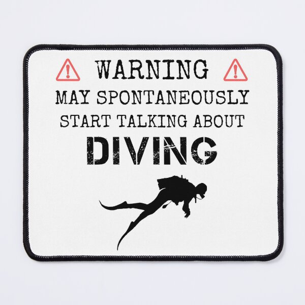 Item preview, Warning- May spontaneously start talking about Diving (Black) designed and sold by JStuartArt.