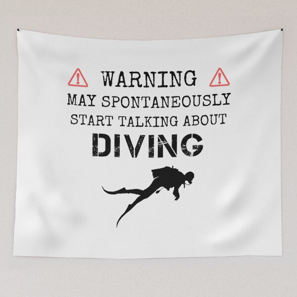 Item preview, Warning- May spontaneously start talking about Diving (Black) designed and sold by JStuartArt.