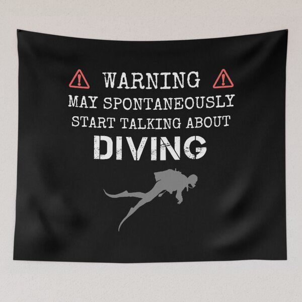 Item preview, Warning- May spontaneously start talking about Diving (White) designed and sold by JStuartArt.