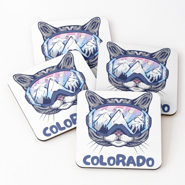 Item preview, Colorado Cat Skier Snowboarder Mountain Lover Rockies designed and sold by Hoiho Adventure Shirts.