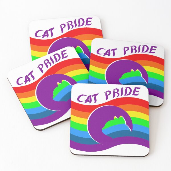 Item preview, Meow Pride - Cat Pride Rainbow Flag designed and sold by Rainbows Rock.