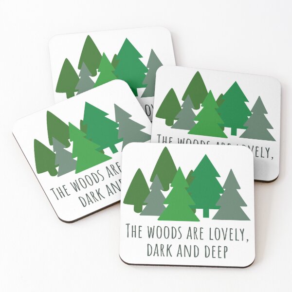 Item preview, Pine Forest Poem, Robert Frost Stopping By Woods on a Snowy Evening designed and sold by MaryKunzGoldman.
