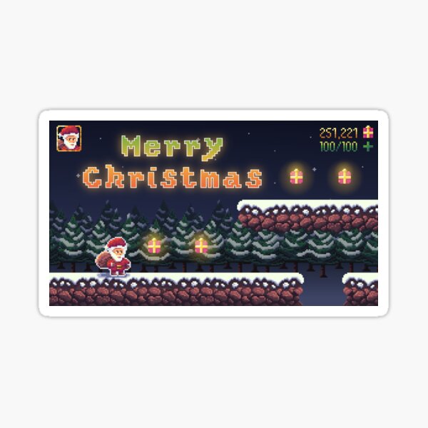 Santa Sidescroller: Merry Christmas version Sticker