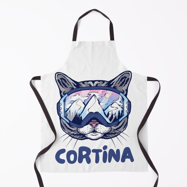 Item preview, Cortina d'Ampezzo Italy Cat Skier Snowboarder Mountain Lover Italian Alps designed and sold by Hoiho Adventure Shirts.