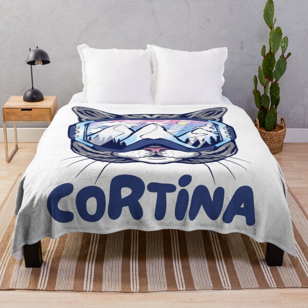 Item preview, Cortina d'Ampezzo Italy Cat Skier Snowboarder Mountain Lover Italian Alps designed and sold by Hoiho Adventure Shirts.