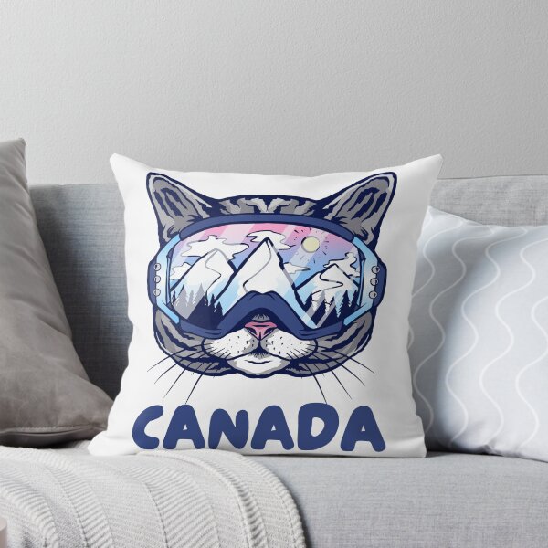 Item preview, Canada Cat Skier Snowboarder Mountain Lover designed and sold by Hoiho Adventure Shirts.