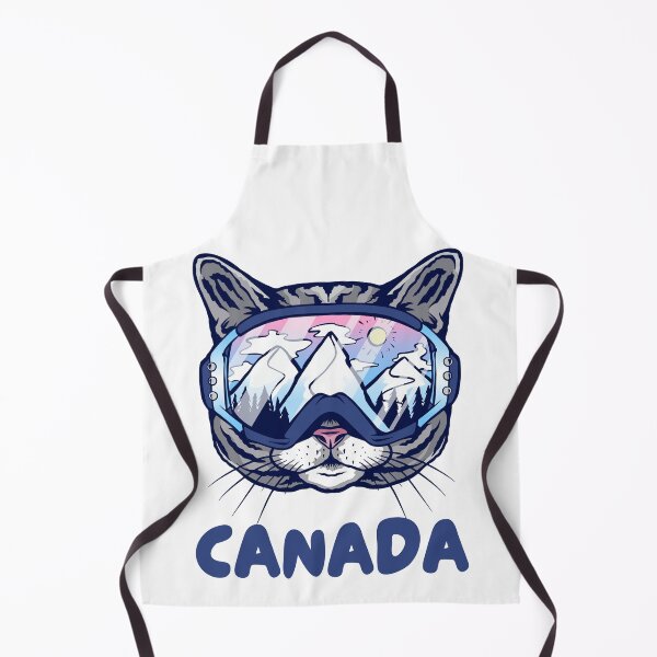 Item preview, Canada Cat Skier Snowboarder Mountain Lover designed and sold by Hoiho Adventure Shirts.