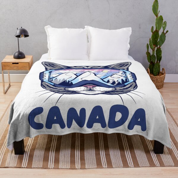 Item preview, Canada Cat Skier Snowboarder Mountain Lover designed and sold by Hoiho Adventure Shirts.
