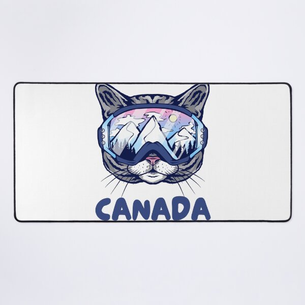Item preview, Canada Cat Skier Snowboarder Mountain Lover designed and sold by Hoiho Adventure Shirts.