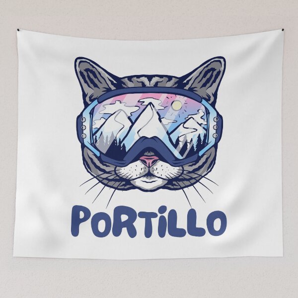 Item preview, Portillo Chile Cat Skier Snowboarder Mountain Lover designed and sold by Hoiho Adventure Shirts.