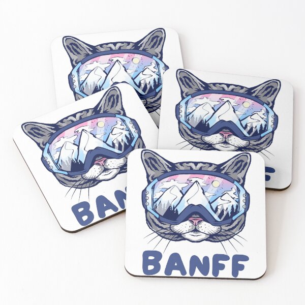 Item preview, Banff Canada Cat Skier Snowboarder Mountain Lover designed and sold by Hoiho Adventure Shirts.