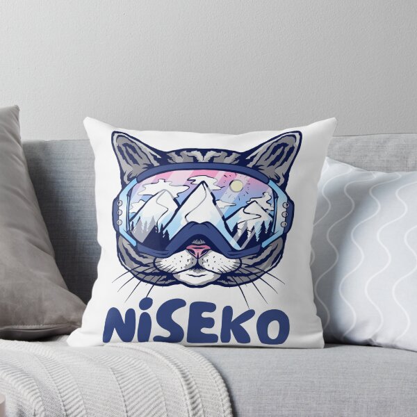 Item preview, Niseko Japan Cat Skier Snowboarder Mountain Lover designed and sold by Hoiho Adventure Shirts.