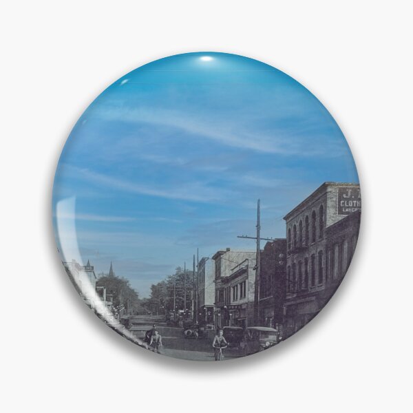 Item preview, Mashup Batavia, IL - Kids biking along the Wilson Street Bridge  designed and sold by Shumway  Studio.