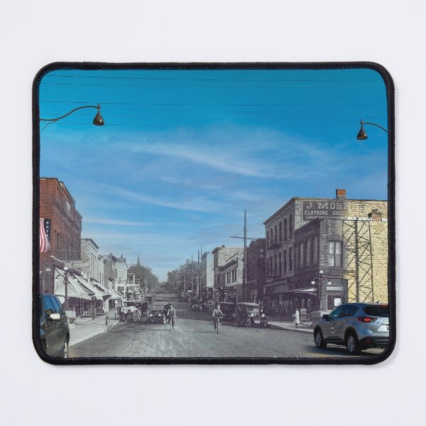 Item preview, Mashup Batavia, IL - Kids biking along the Wilson Street Bridge  designed and sold by Shumway  Studio.
