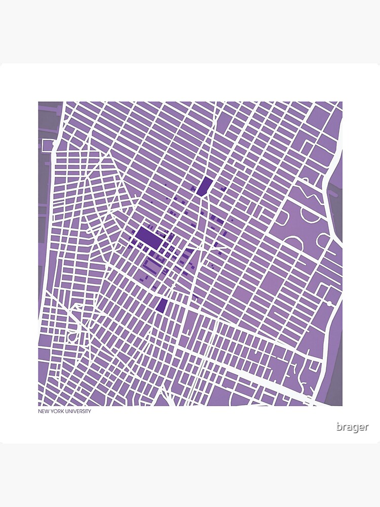 NYU Campus Map Sticker For Sale By Brager Redbubble   Bg,f8f8f8 Flat,750x,075,f Pad,750x1000,f8f8f8 