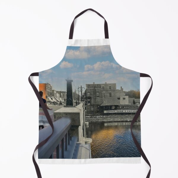 Item preview, Mashup Batavia, IL - Looking east over the Wilson Street / Donovan Bridge at the Aurora, Elgin & Chicago Railroad designed and sold by Shumway  Studio.