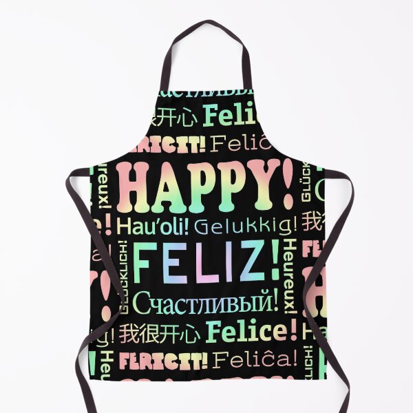 Item preview, HAPPY! in 11 languages - Dark background PASTELS - PATTERN designed and sold by MantixArt.